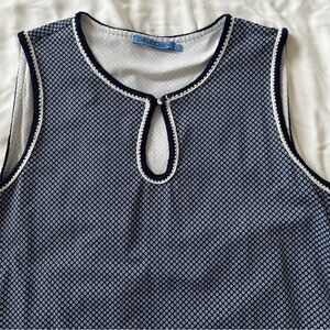 Elegant Navy and White Maxi Dress size Large